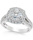 Diamond Cluster Engagement Ring (2 Ct. T.w.) In 14k White Gold