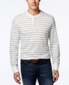 Club Room Men's Lawrence Striped Long-sleeve Henley, Only At Macy's