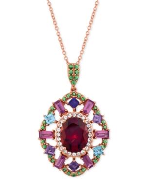 Le Vian Multi-gemstone 18 Pendant Necklace (4-1/2 Ct. T.w.) In 14k Rose Gold