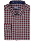 Bar Iii Carnaby Collection Maroon Gingham Dress Shirt, Only At Macy's