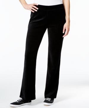 Style & Co. Sport Petite Embellished-pockets Velour Sweatpants, Only At Macy's