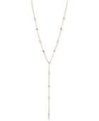 Kenneth Cole New York Rose Gold-tone Knot & Imitation Pearl Lariat Necklace, 25-1/2 + 3 Extender