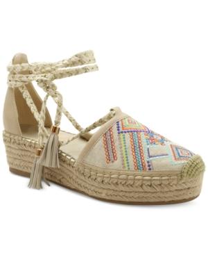 Nanette By Nanette Lepore Bitsy Embrodiery Flatform Espadrilles Women's Shoes