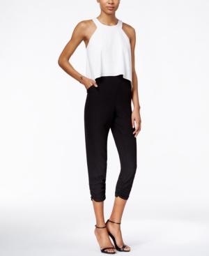 Bar Iii Colorblocked Popover Jumpsuit, Only At Macy's
