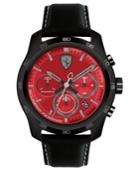 Ferrari Men's Chronograph Primato 70th Anniversary Black Nylon Canvas Strap Watch 44mm