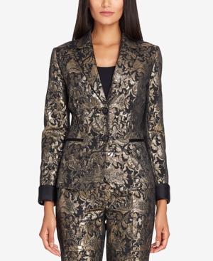 Tahari Asl Metallic Two-button Blazer
