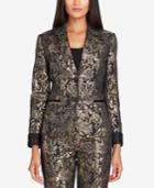 Tahari Asl Metallic Two-button Blazer