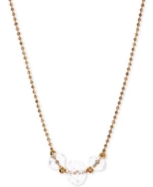 Lonna & Lilly Gold-tone Beaded Link Crystal Collar Necklace