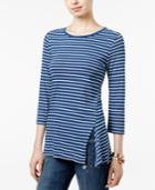 Tommy Hilfiger Nico Striped Tie-front Top