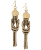 Bcbgeneration Gold-tone Coiled Knot Drop Earrings