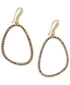 Inc International Concepts Gold-tone Gray Crystal Open Pave Earrings, Only At Macy's