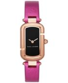 Marc Jacobs Women's The Jacob Metallic Fuchsia Leather Strap Watch 20x31mm Mj1502