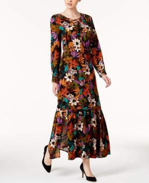 Eci Lace-up Maxi Dress