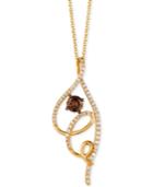 Le Vian Chocolatier Sinous Swirls Diamond Pendant Necklace (5/8 Ct. T.w.) In 14k Gold
