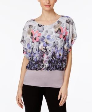 Joseph A Floral-print Dolman-sleeve Top