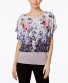 Joseph A Floral-print Dolman-sleeve Top