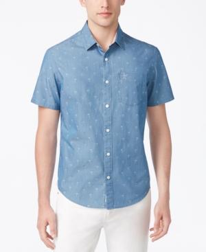 Original Penguin Men's Slim-fit Printed Chambray Shirt