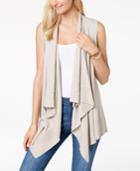Style & Co Draped Open-front Vest, Created For Macy's