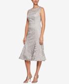 Alex Evenings Embroidered Tulle Midi Dress