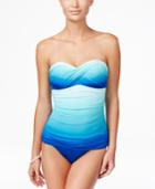 Bleu By Rod Beattie Ombre Twist Bandeau One-piece Swimsuit Women's Swimsuit