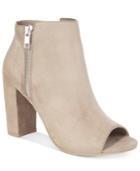 Material Girl Carena Peep-toe Booties, Only At Macy's Women's Shoes
