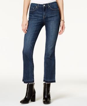 Jessica Simpson Cherish Cropped Wright Blue Wash Flare-leg Jeans