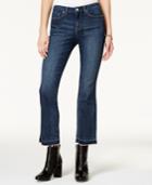 Jessica Simpson Cherish Cropped Wright Blue Wash Flare-leg Jeans
