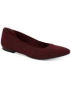 Alfani Women's Step 'n Flex Poppyy Pointed Toe Knit Flats, Created For Macy's Women's Shoes