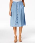 G.h. Bass & Co. Denim Button-front Skirt