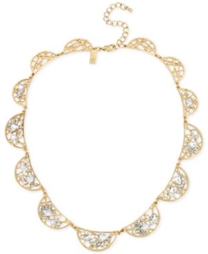 Inc International Concepts Gold-tone Crystal Web Necklace, Only At Macy's