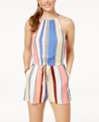 Be Bop Juniors' Striped Tie-front Romper
