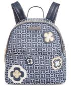 Tommy Hilfiger Embellished Monogram Jacquard Small Backpack