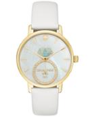 Kate Spade New York Women's Metro White Leather Strap Watch 34mm Ksw1317