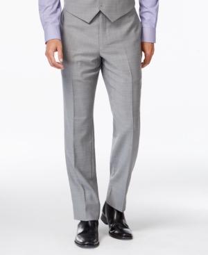 Tommy Hilfiger Grey Sharkskin Classic-fit Pants