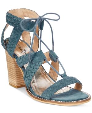 Diba True Strappy Suede Lace-up Sandals Women's Shoes