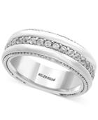 Effy Men's White Sapphire Band (1 Ct. T.w.) In Sterling Silver