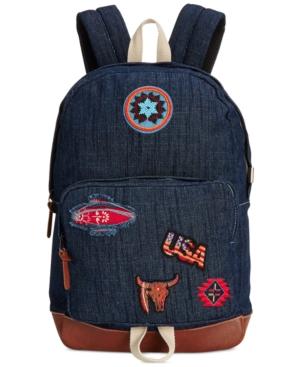 Steve Madden Men's Patchwork Classic Denim Backpack