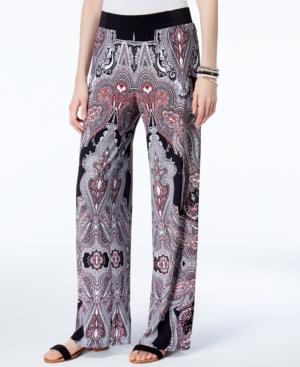 Inc International Concepts Paisley-print Palazzo Pants, Only At Macy's