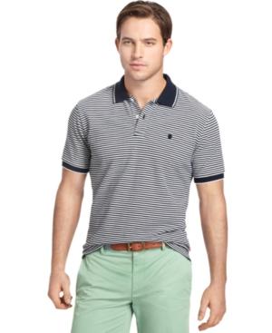 Izod Shirt, Pique Striped Polo Shirt