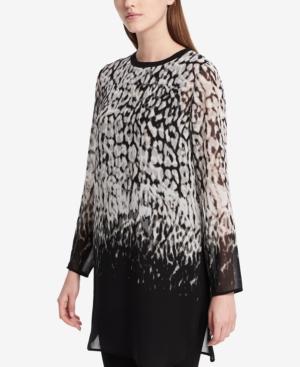 Calvin Klein Printed Sheer Tunic