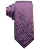 Alfani Men's Abstract Panel Silk Slim Tie, Created For Macy's