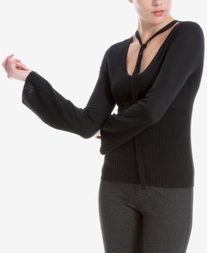 Max Studio London Tie-neck Top