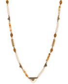Lucky Brand Gold-tone Beaded Long Length Necklace