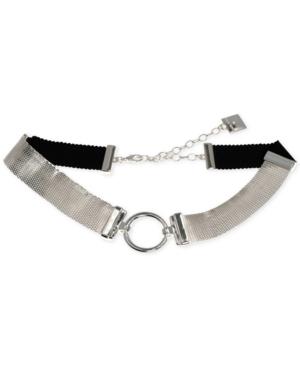 Anne Klein Silver-tone Mesh Choker Necklace