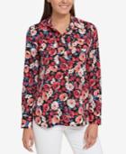 Tommy Hilfiger Floral-print Utility Shirt, Created For Macy's
