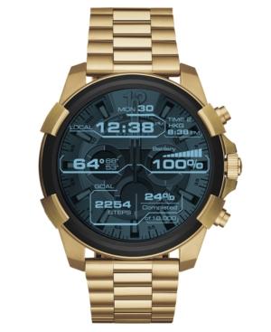 Diesel On Men's Full Guard Gold-tone Stainless Steel Bracelet Smart Watch 48mm