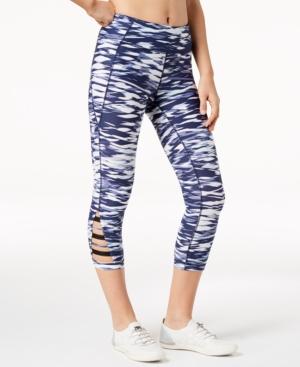 Calvin Klein Performance Printed Cutout Cropped Leggings