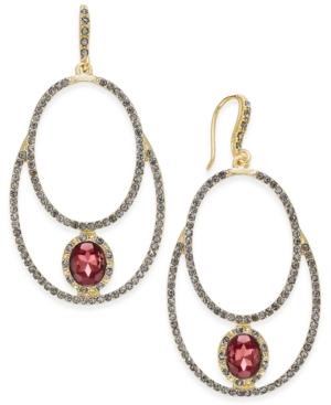 Inc International Concepts Gold-tone Pave Double-loop Drop Earrings, Only At Macy's