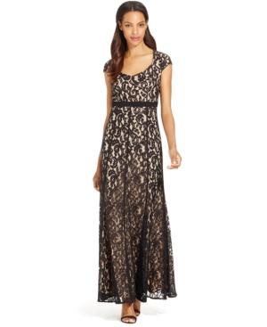 Jbs Limited Cap-sleeve Lace Gown