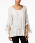 Ny Collection Ruffle-sleeve Top